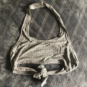 Gray halter top